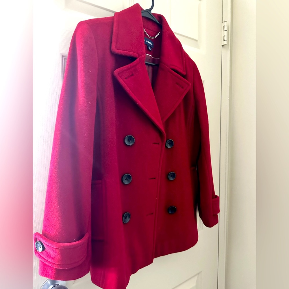 Red wool coat